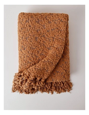 Boucle Throw in Bran