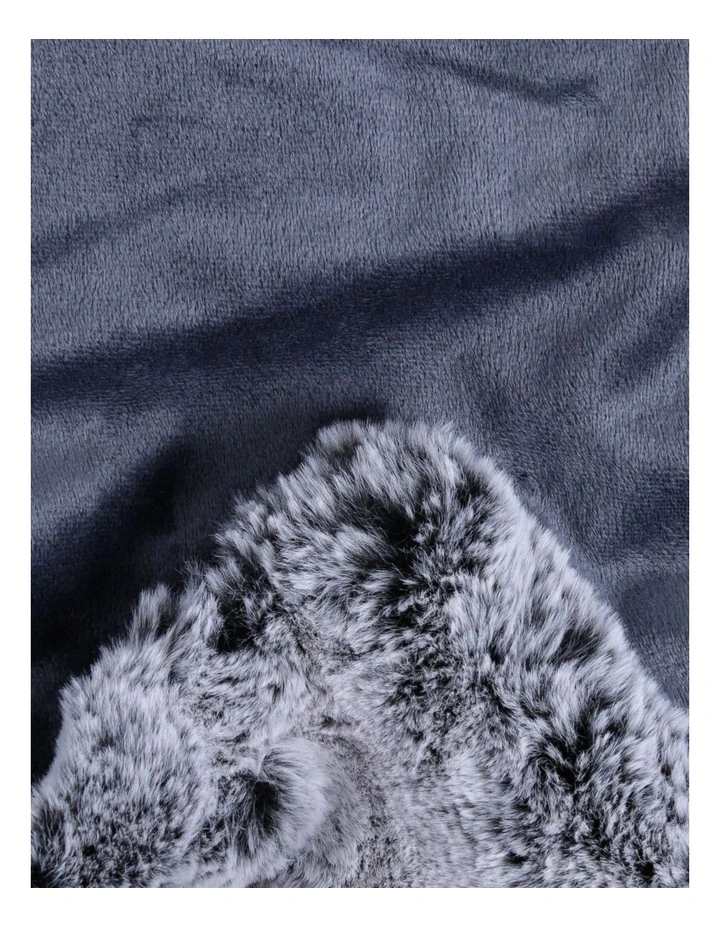Oslo Faux Fur Throw Grey image 3