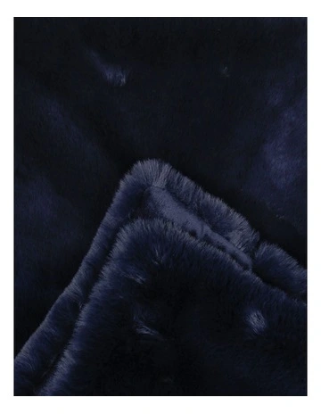 Amelie Faux Fur Throw in Blue