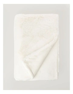 Amelie Fur Throw in Cream