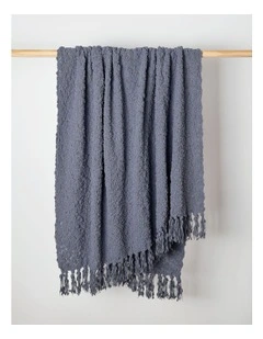 Boucle Throw in Denim
