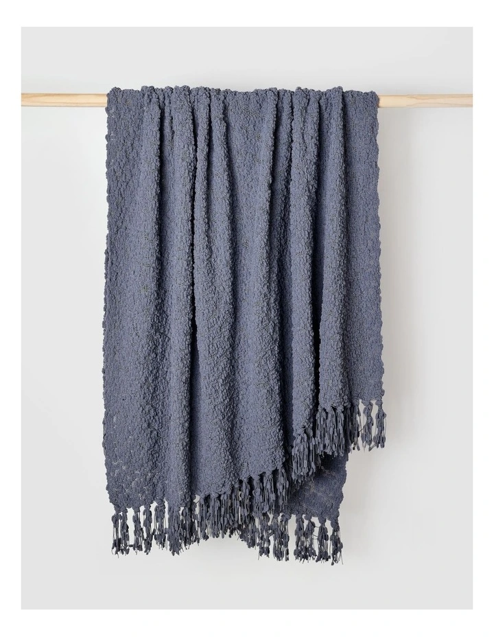 Boucle Throw in Denim image 1