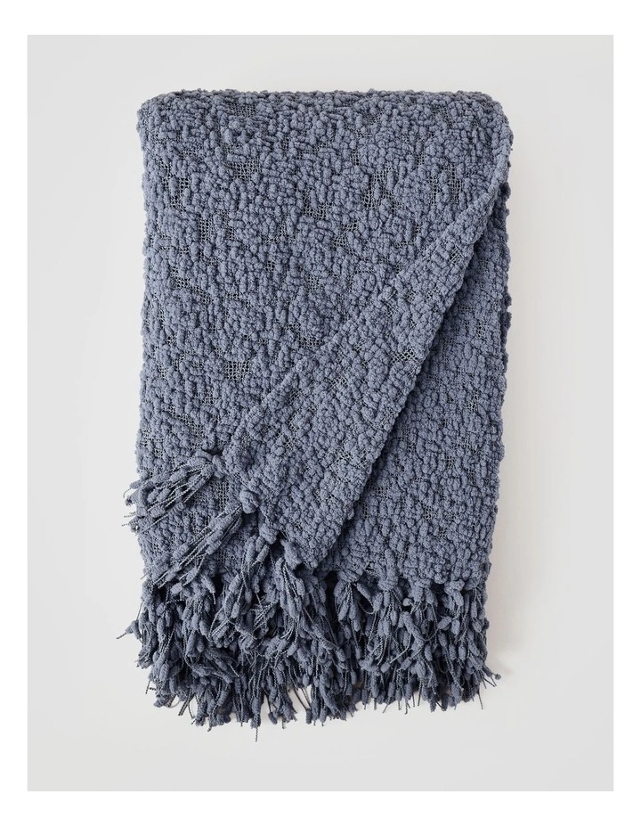Boucle Throw in Denim image 2