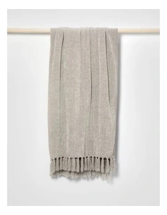 Valerie Chenille Velvet Throw 130x180cm in Silver