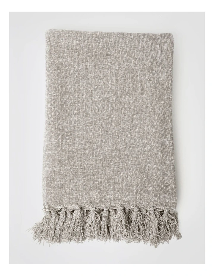 Valerie Chenille Velvet Throw 130x180cm in Silver image 2