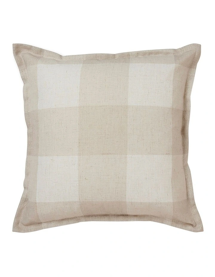 Allcott Check Cushion 50cm in Neutral image 1