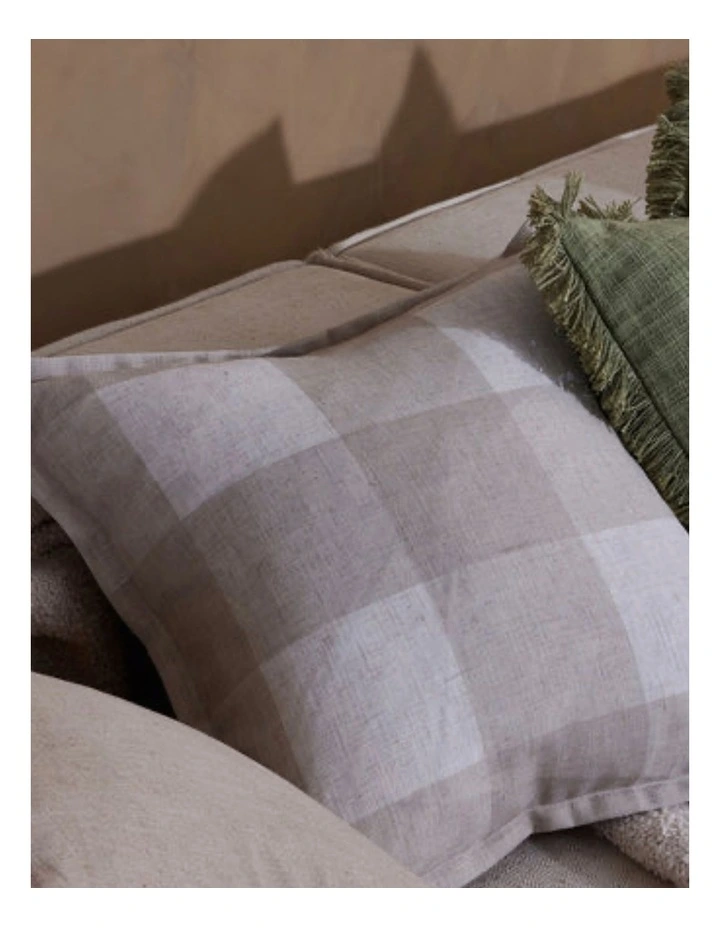 Allcott Check Cushion 50cm in Neutral image 2