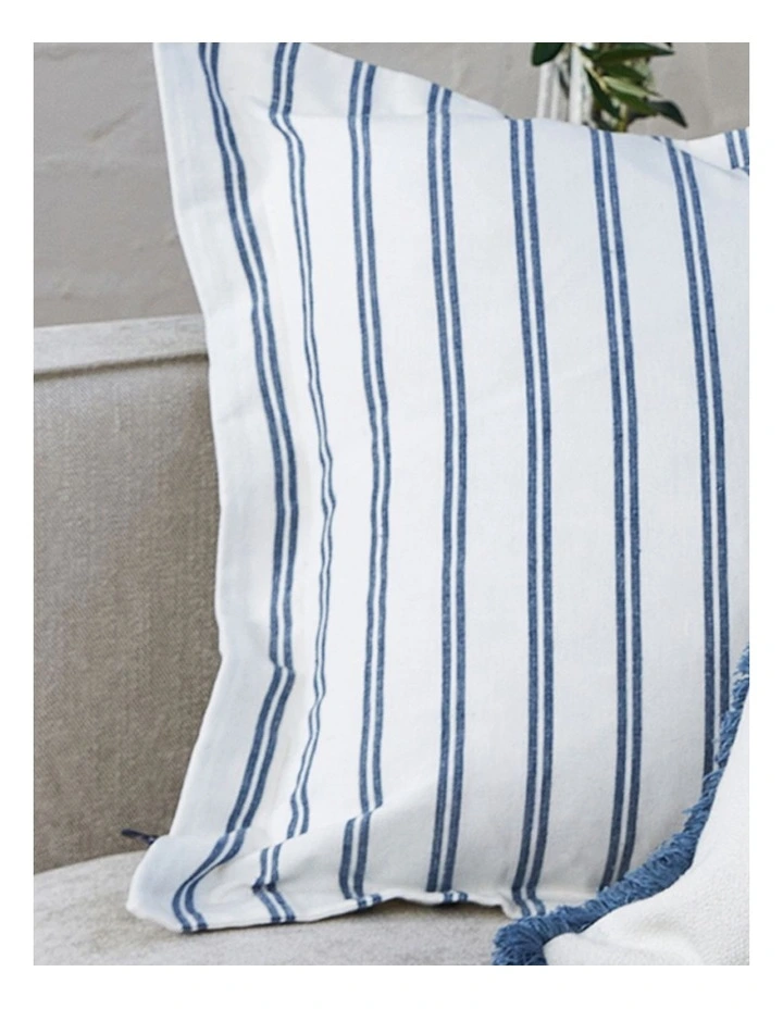 Provence Cushion 50x50cm in Dark Blue Stripe image 3