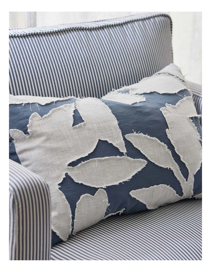 Noah Applique Cushion 40x60cm in Blue image 3