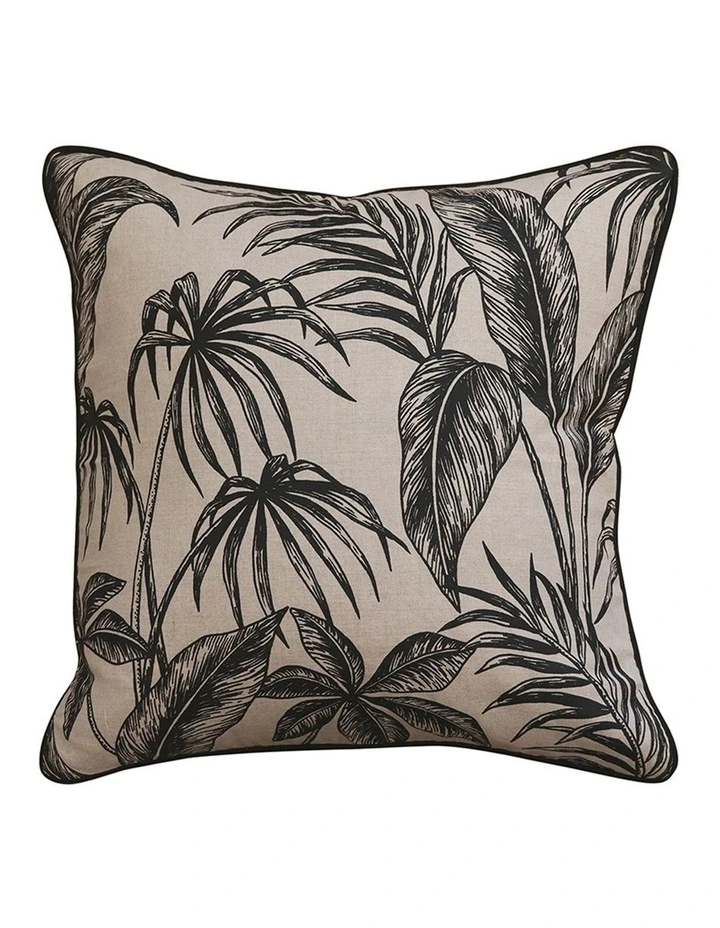 Madras Link Tahiti Black/Linen Cushion 55cm image 1
