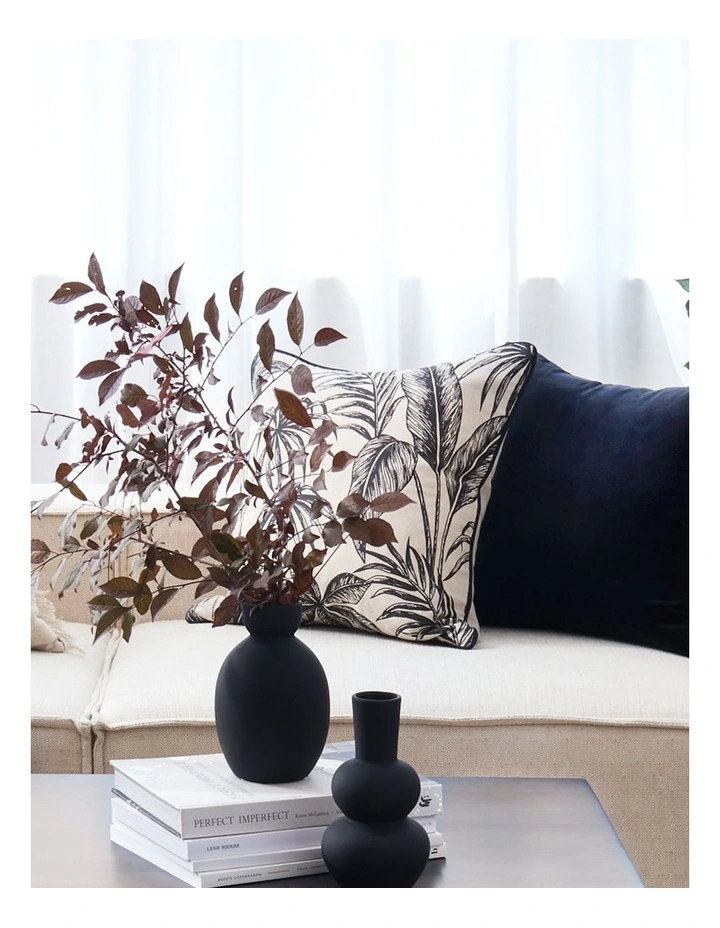 Madras Link Tahiti Black/Linen Cushion 55cm image 3