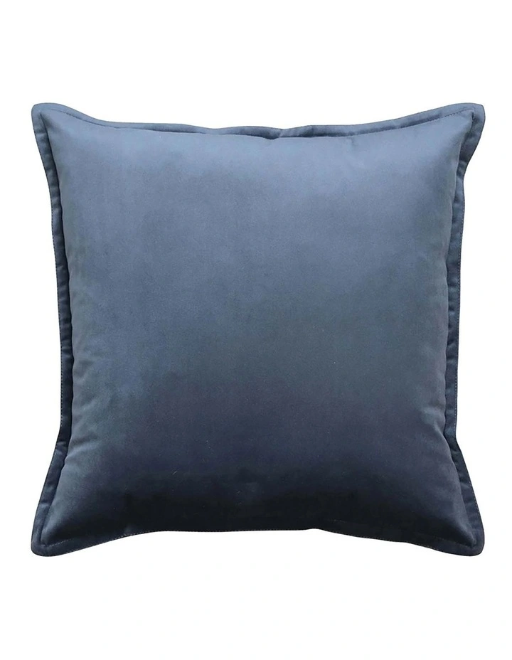 Madras Link Mira Velvet Cushion In Petrol image 1