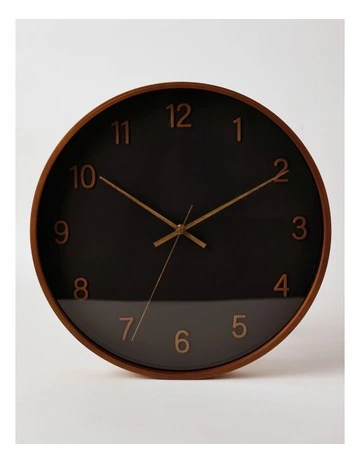 Tatum Clock 40cm in Black/Natural