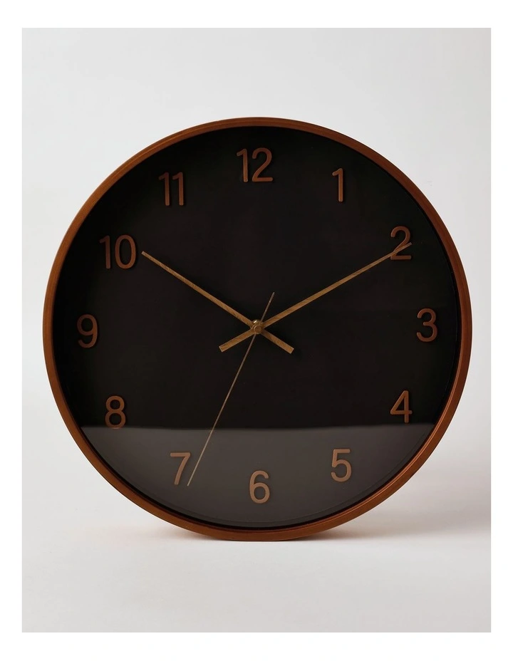 Tatum Clock 40cm in Black/Natural image 1