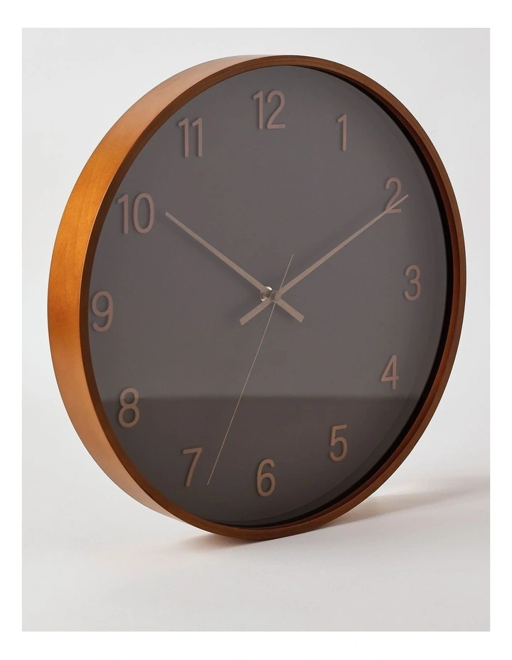 Tatum Clock 40cm in Black/Natural image 2