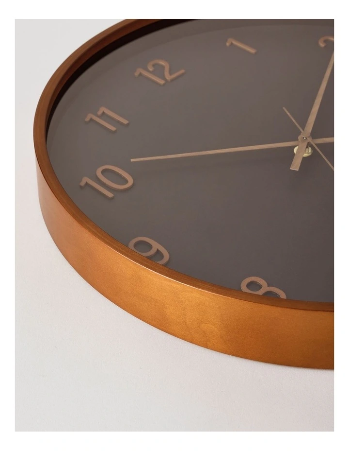 Tatum Clock 40cm in Black/Natural image 3