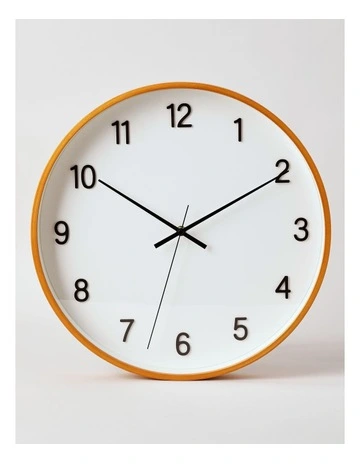 Tatum Clock 40cm in White/Natural/Black