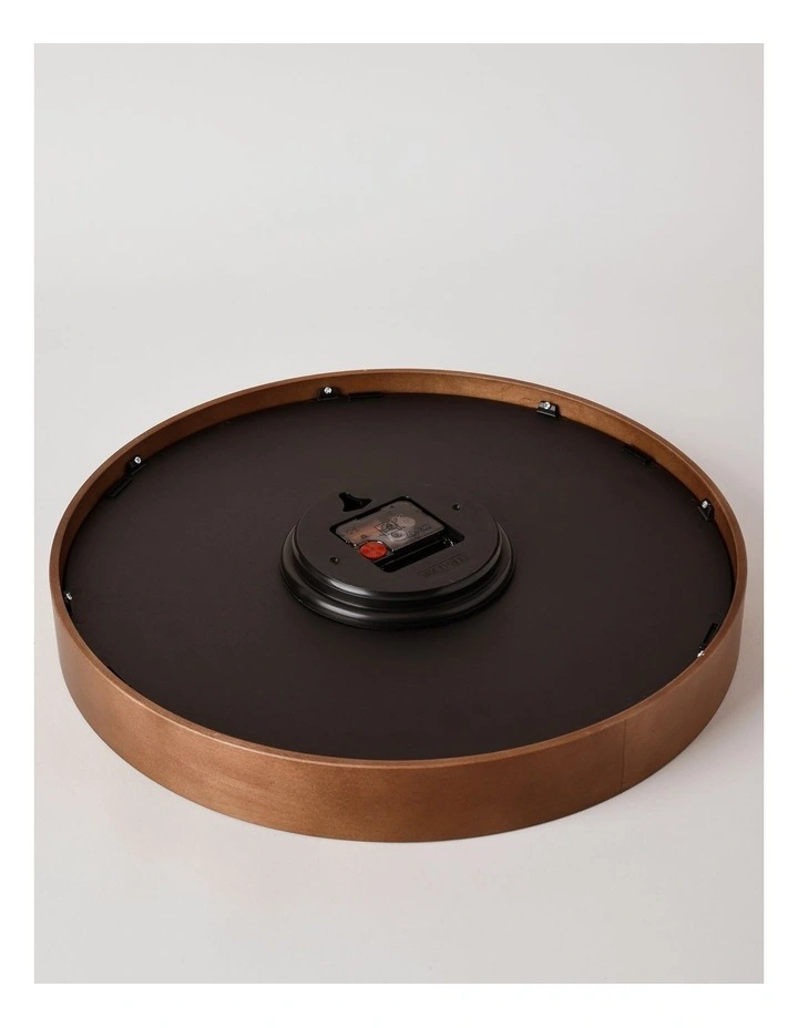 Tatum Clock 40cm in White/Chestnut/Black image 4