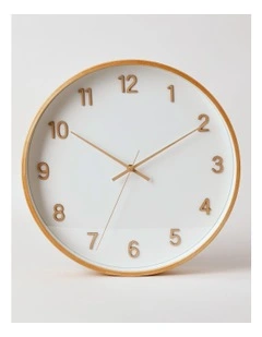 Tatum Clock 40cm in White/Natural