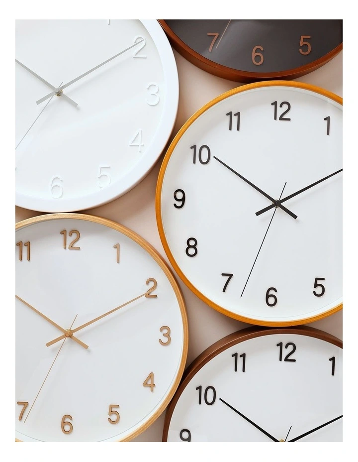 Tatum Clock 40cm in White/Natural image 5