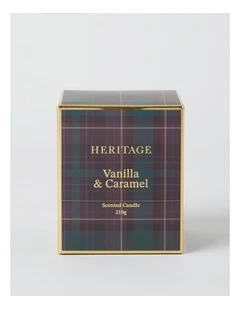 Tartan Christmas Candle 210g in Green