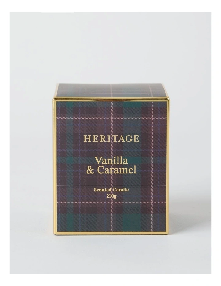 Tartan Christmas Candle 210g in Green image 1