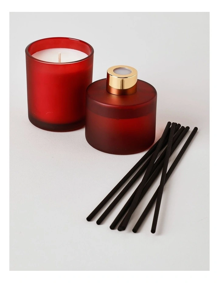 Cosmic Christmas Crimson Cherry Candle & Diffuser Set in Red image 2