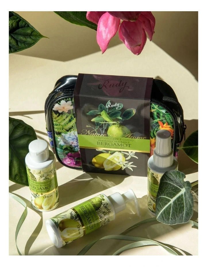Bergamot Mini Clutch Bag Gift Set 3 x 100ml in Multi image 2