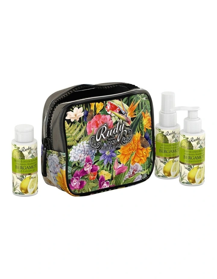 Bergamot Mini Clutch Bag Gift Set 3 x 100ml in Multi image 3