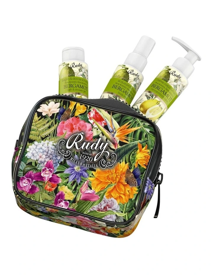 Bergamot Mini Clutch Bag Gift Set 3 x 100ml in Multi image 4