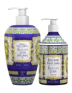 Sicilian Lemon Bath & Body Duo Gift Set - Body Wash & Hand Wash