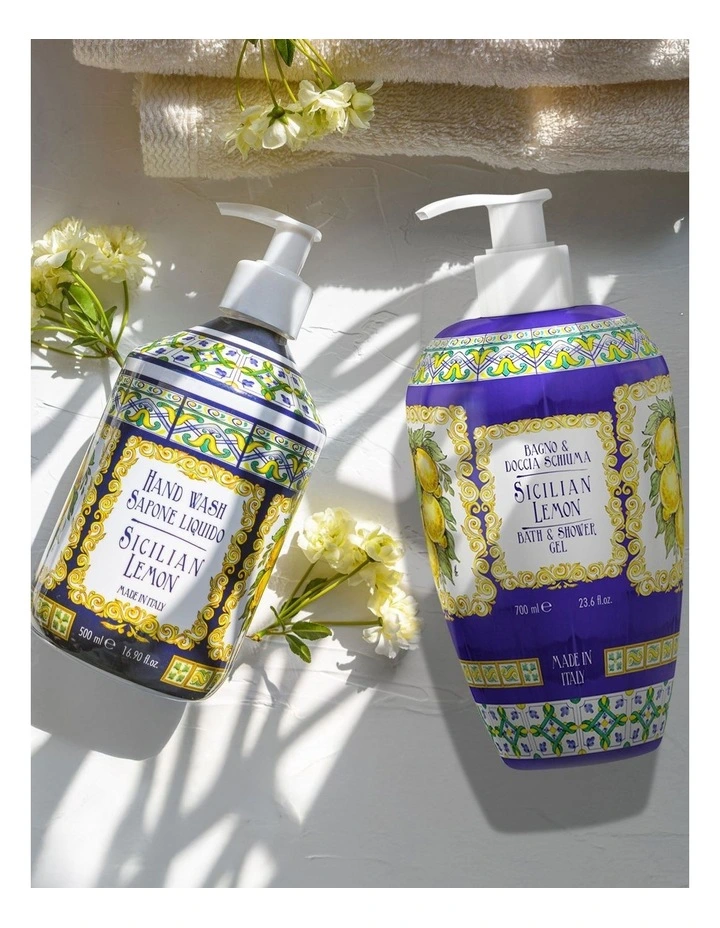 Sicilian Lemon Bath & Body Duo Gift Set - Body Wash & Hand Wash image 2