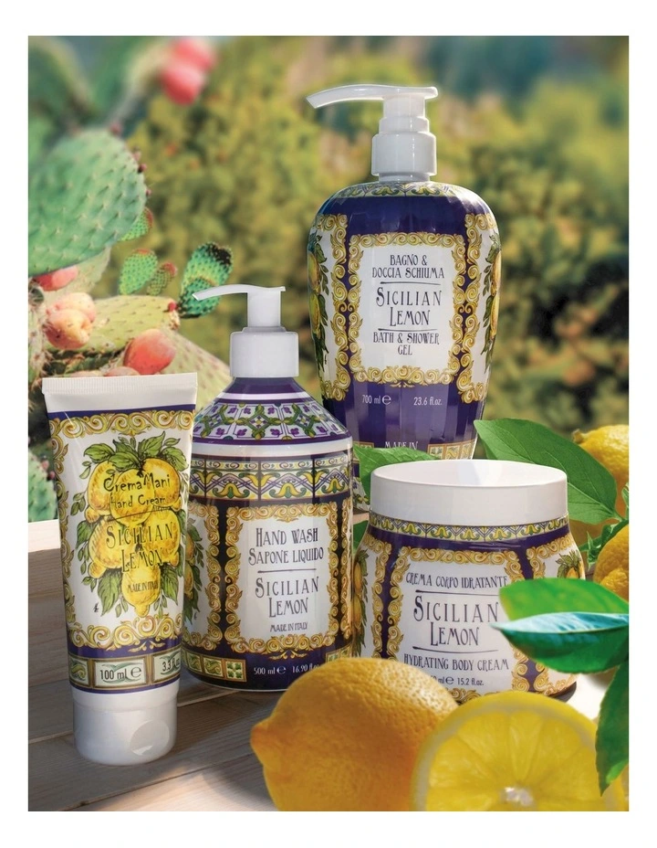 Sicilian Lemon Bath & Body Gift Set - Body Wash, Hand Wash & Hand Cream image 7