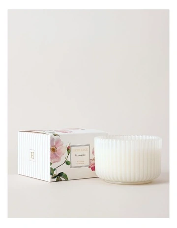 Floraverde Large Candle 400g in Wild Rose