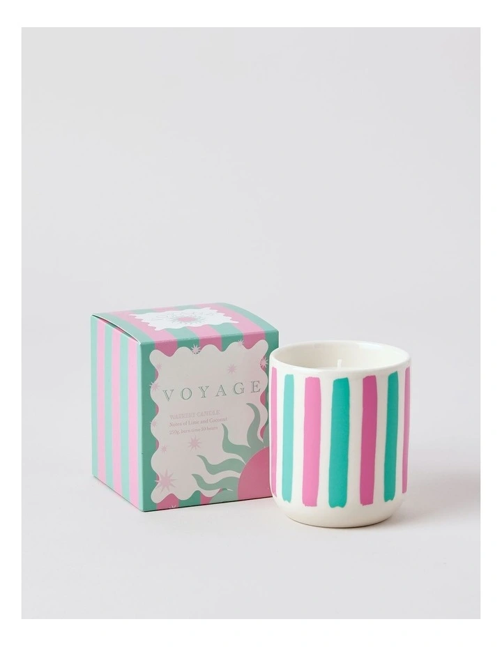 Voyage Waikiki Candle 250g in Green/Pink image 1