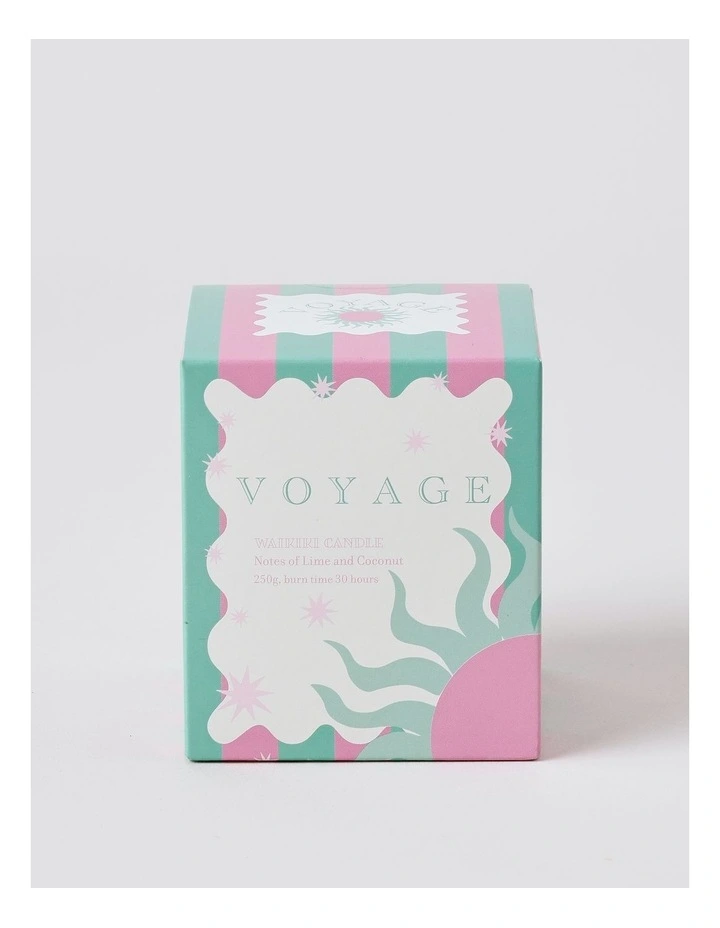 Voyage Waikiki Candle 250g in Green/Pink image 3