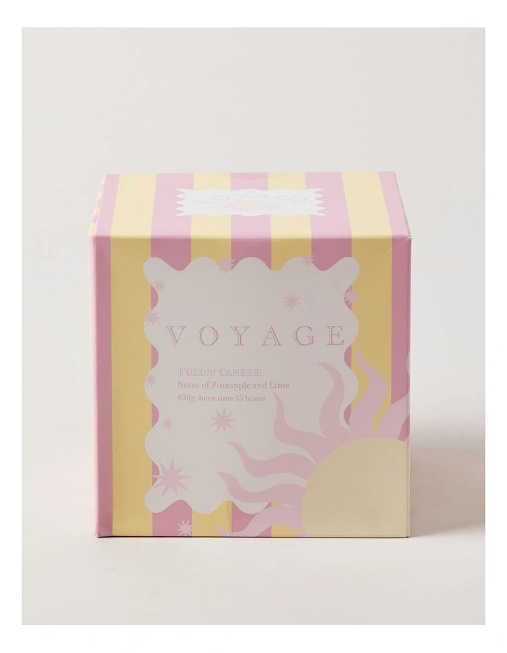 Voyage Tulum Candle 430g in Yellow/Pink image 3