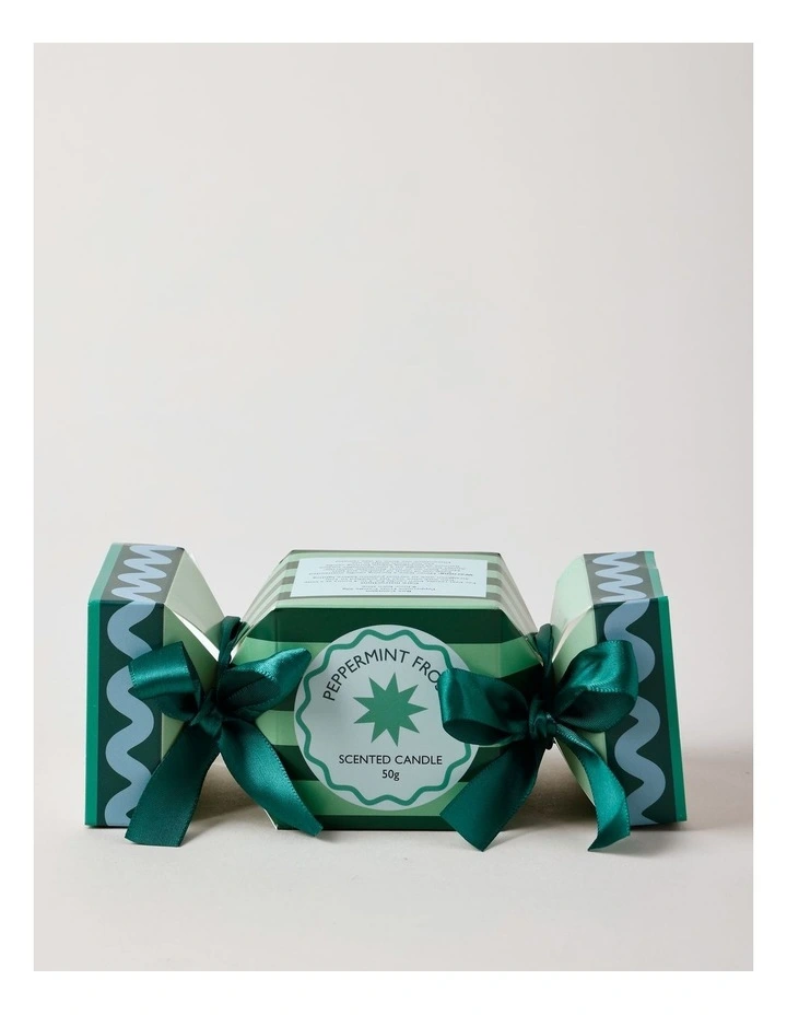 Holiday Magic Peppermint Frost Candle 50g in Green image 3