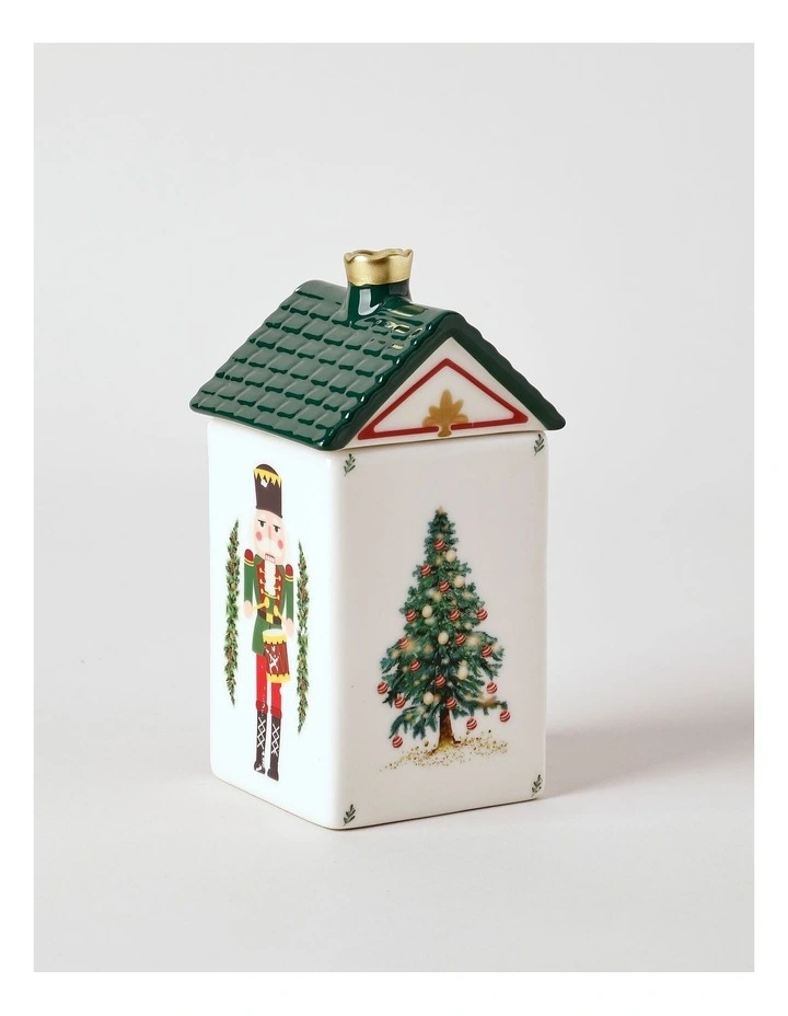 Festive Village Nutcracker Candle 200g in Green image 2