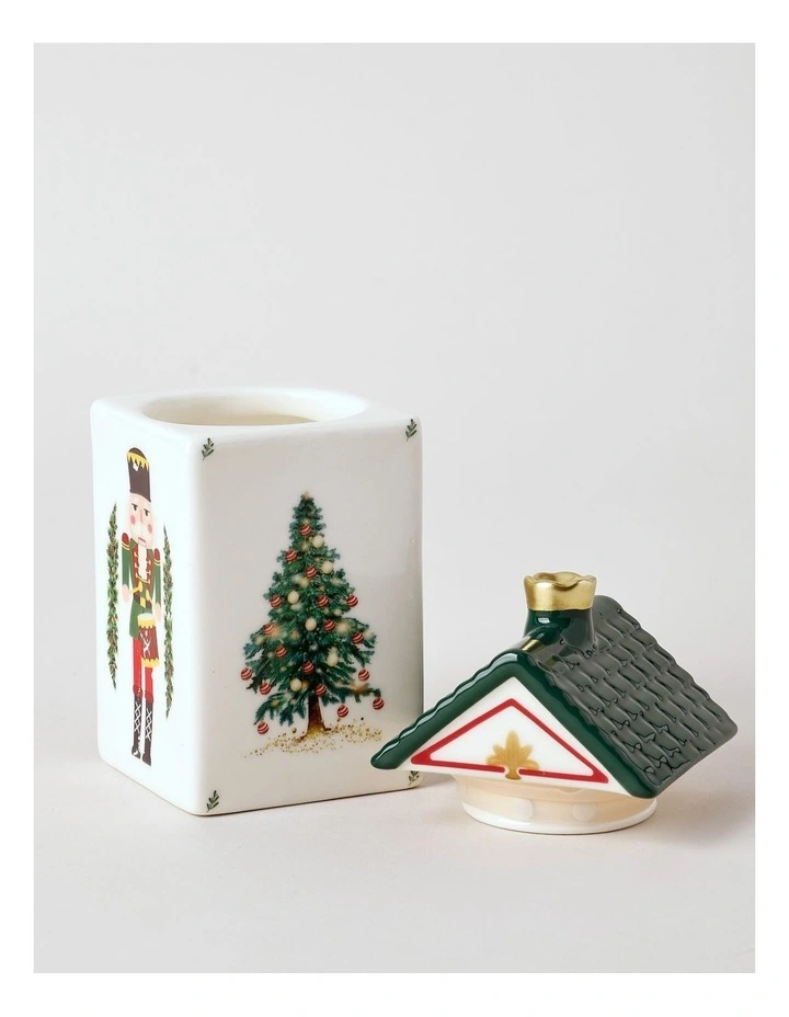 Festive Village Nutcracker Candle 200g in Green image 3