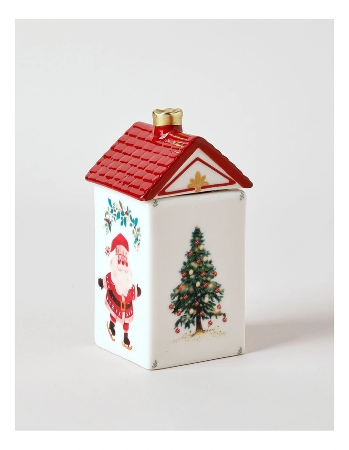 Festive Village Santa Candle 200g in Red image 2