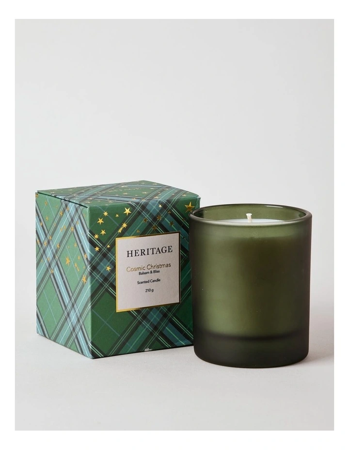 Cosmic Christmas Balsam & Bliss Candle 210g in Green image 2