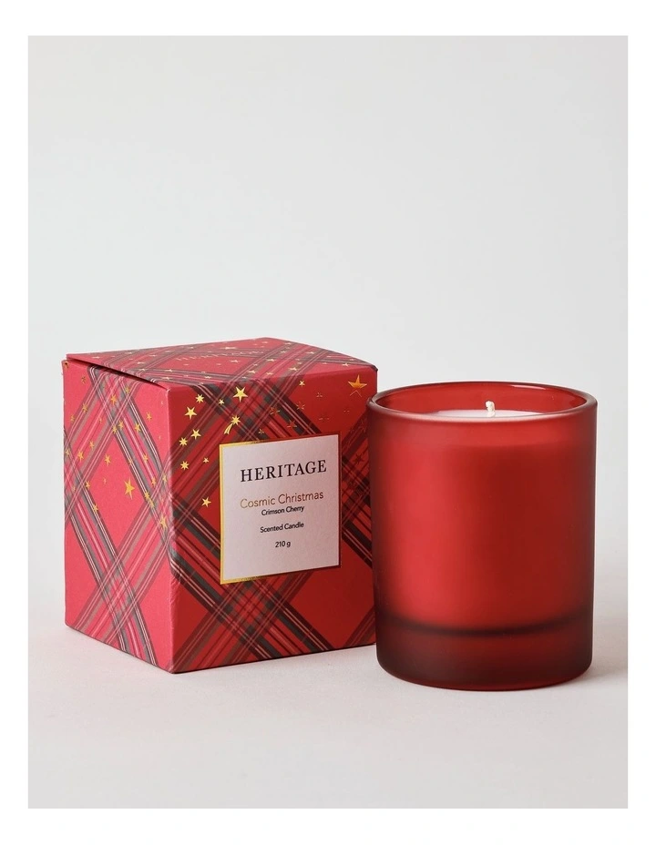 Cosmic Christmas Crimson Cherry Candle 210g in Red image 2