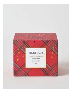 Cosmic Christmas Crimson Cherry Candle 300g in Red