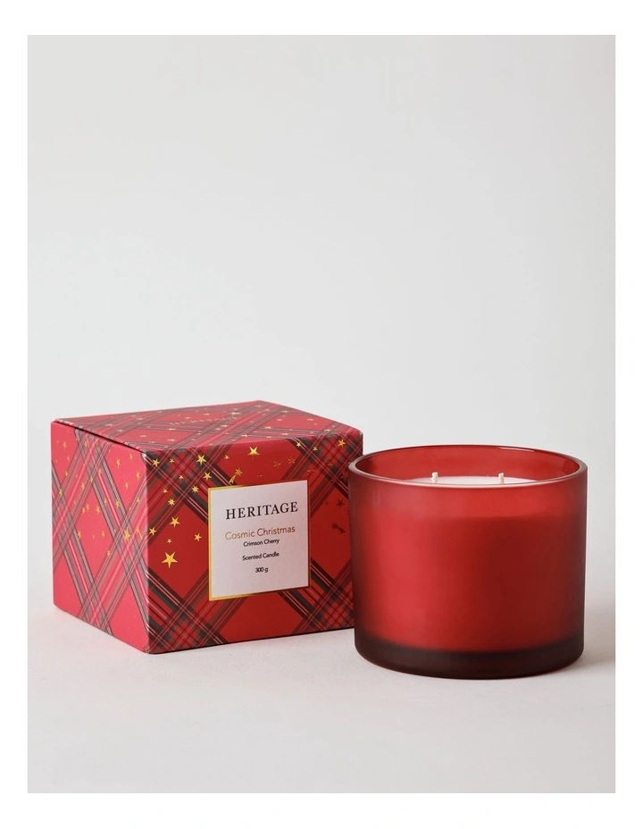 Cosmic Christmas Crimson Cherry Candle 300g in Red image 2