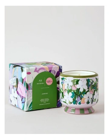 Jungle Funk Jasmine Decal Candle 350g in Purple