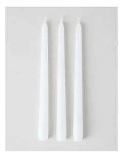 Pillar Candles Set of 3 in White