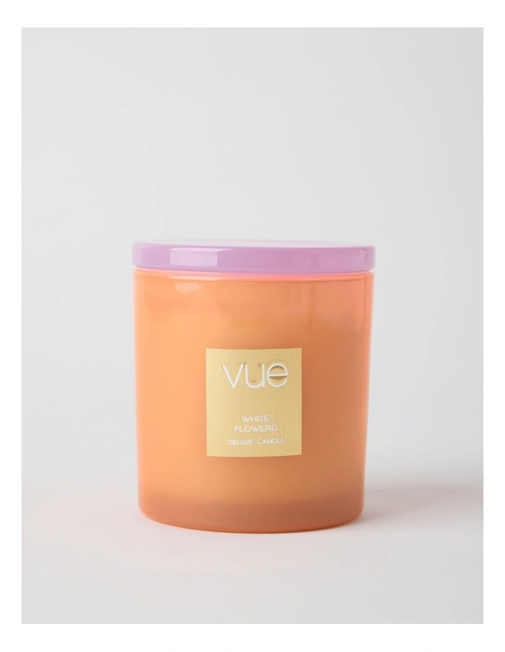 Tinted Candle 400g in White Flower image 2