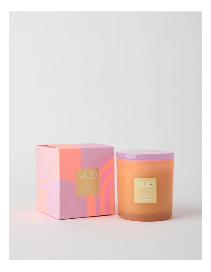 Tinted Candle 400g in White Flower image 4