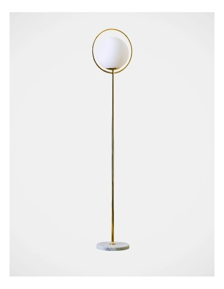 Sierra Floor Lamp Metal Base with Glass Ball 168x28x30cm in Gold image 1